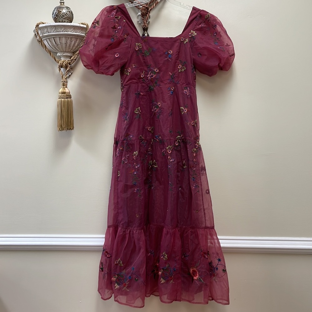 New Let Me Be Embroidered Maxi Dress By Anthropologie!!🔥🔥🔥 - Picture 9 of 16